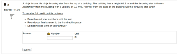 1st: This is the Moodle view your students will see when working a problem set.