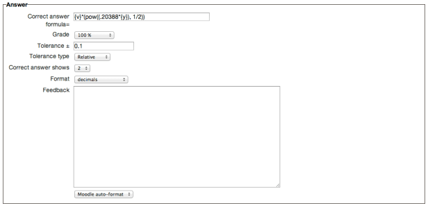 2nd: Define the formula for a correct solution. The syntax is well-documented on Moodle.org.